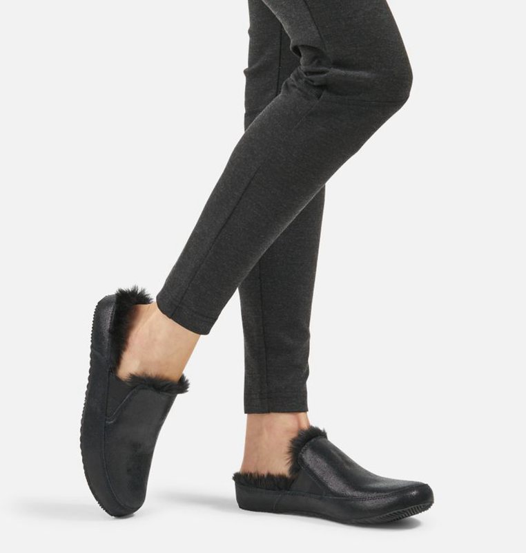 Womens Slippers Black - Sorel Go™ - Errand Run - 480-AGVPNS